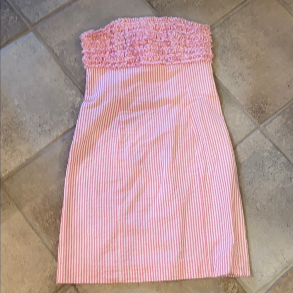 Lilly Pulitzer pink& white seer sucker sundress